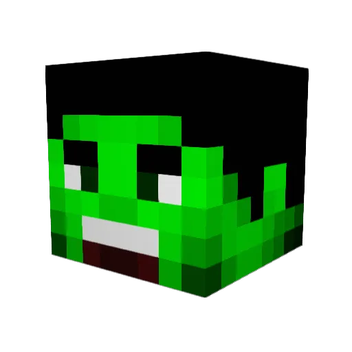 Flame________ Minecraft avatar head, 3D render
