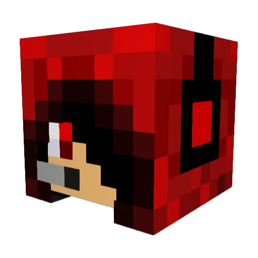 Flamebits Minecraft avatar head, 3D render
