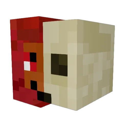 Flameburns Minecraft avatar head, 3D render