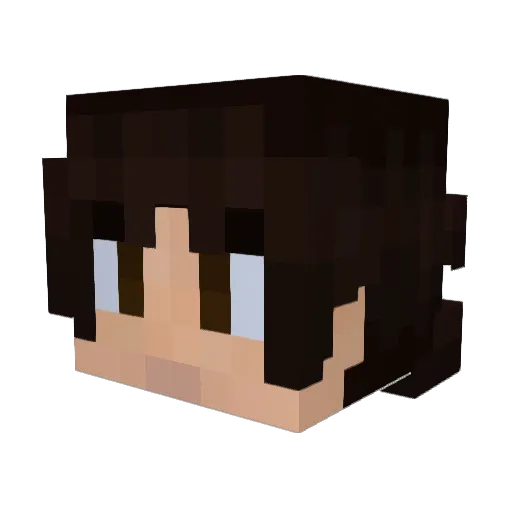 FlamecyborgX Minecraft avatar head, 3D render