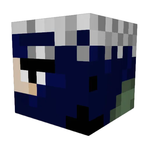 FlamedOreo Minecraft avatar head, 3D render