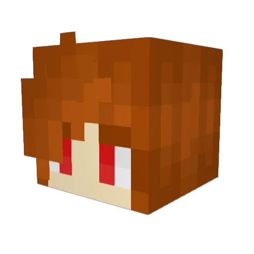 FlamedSunset Minecraft avatar head, 3D render