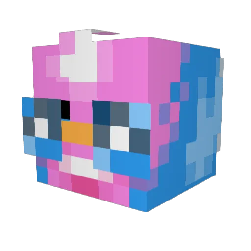 Flameface11 Minecraft avatar head, 3D render