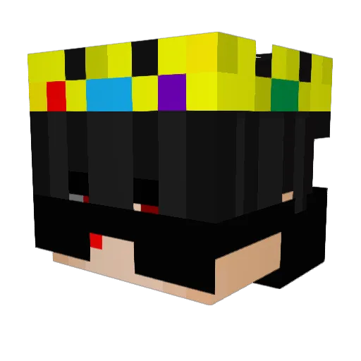 Flamefoxvr Minecraft avatar head, 3D render