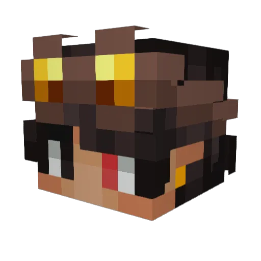 FlamefreakQueen Minecraft avatar head, 3D render