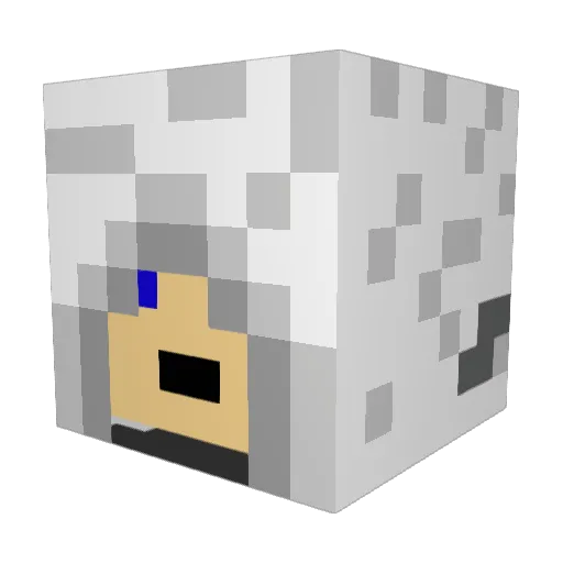 Flamegrizz Minecraft avatar head, 3D render