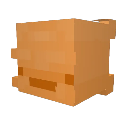 Flameified Minecraft avatar head, 3D render