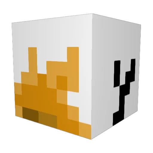 FlameinMellow Minecraft avatar head, 3D render