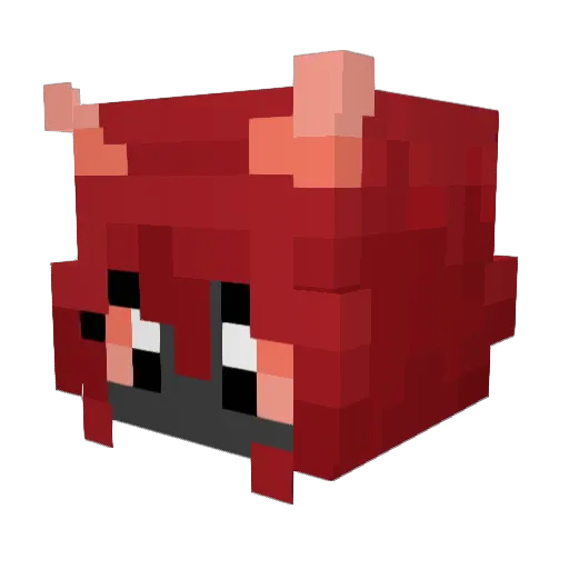 FlameknightGD Minecraft avatar head, 3D render