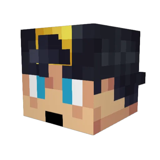 Flamel27 Minecraft avatar head, 3D render