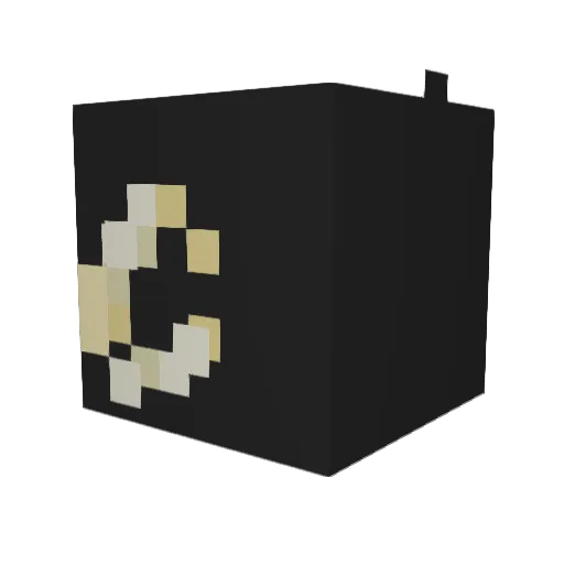 Flamenca_ Minecraft avatar head, 3D render