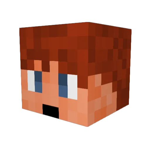 Flamerach Minecraft avatar head, 3D render