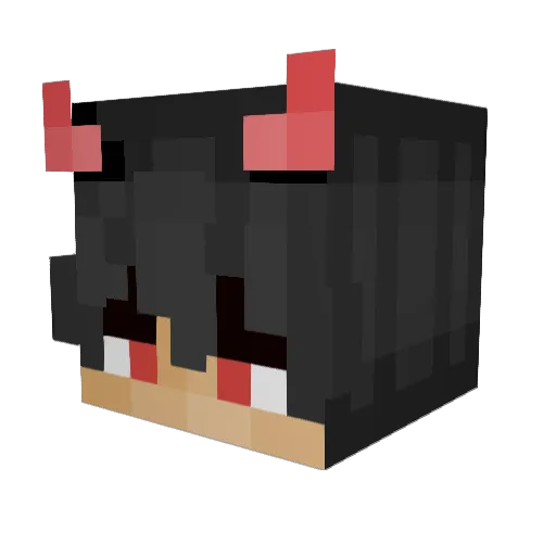 Flamerer Minecraft avatar head, 3D render
