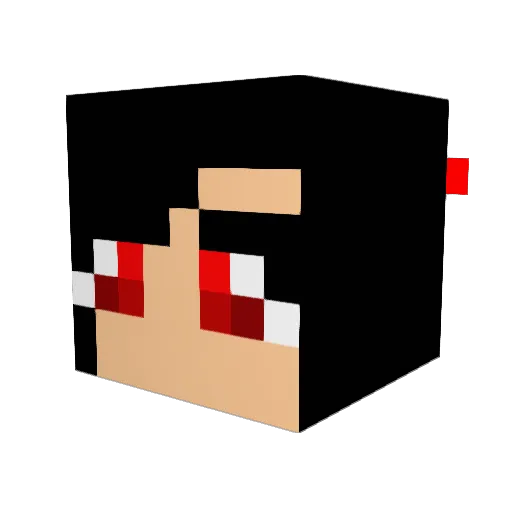 FlamesHollow Minecraft avatar head, 3D render