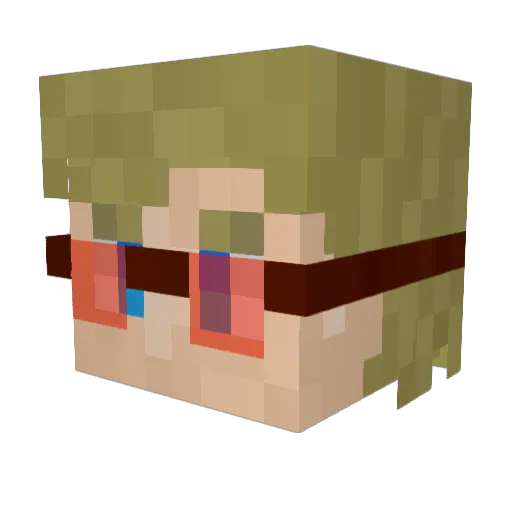 FlamesOfGames Minecraft avatar head, 3D render