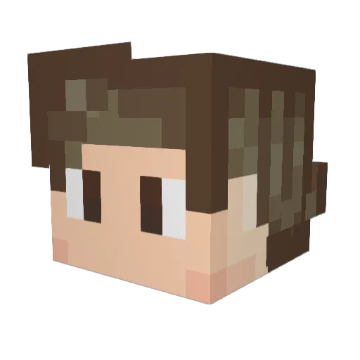 FlamesOfPhenix Minecraft avatar head, 3D render