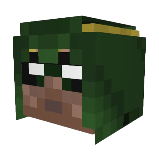 Flameslinger53 Minecraft avatar head, 3D render