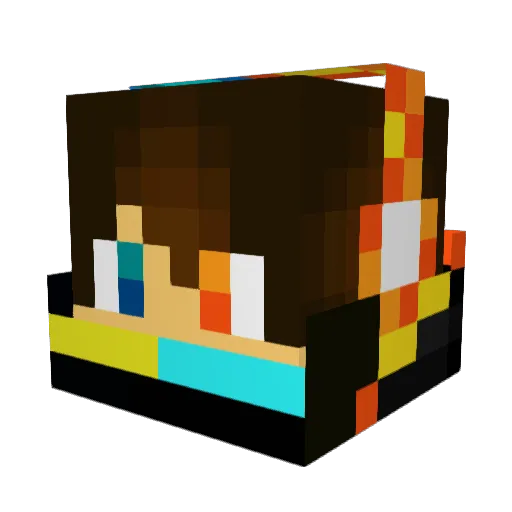 Flameslinger_04 Minecraft avatar head, 3D render