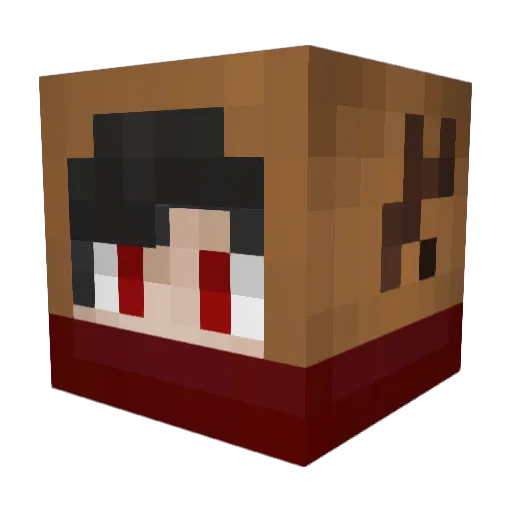 FlamestarTV Minecraft avatar head, 3D render