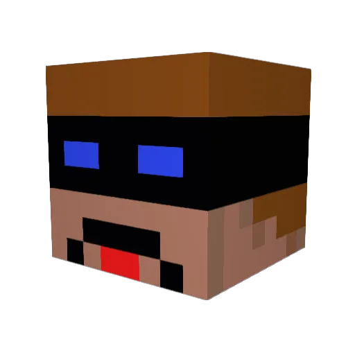 Flamester298 Minecraft avatar head, 3D render