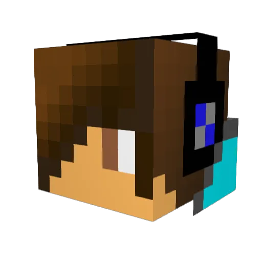 Flamesword1 Minecraft avatar head, 3D render