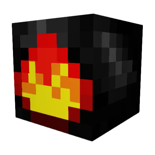 Flametail Minecraft avatar head, 3D render