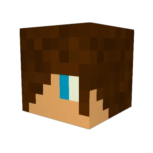 Flamethekid Minecraft avatar head, 3D render