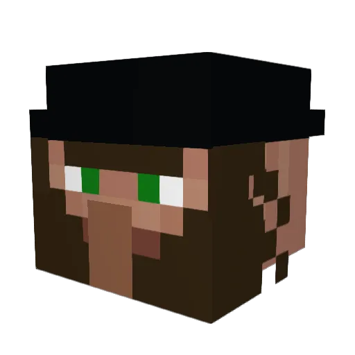 Flametoby Minecraft avatar head, 3D render