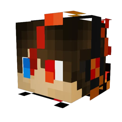 Flamewolfe04 Minecraft avatar head, 3D render