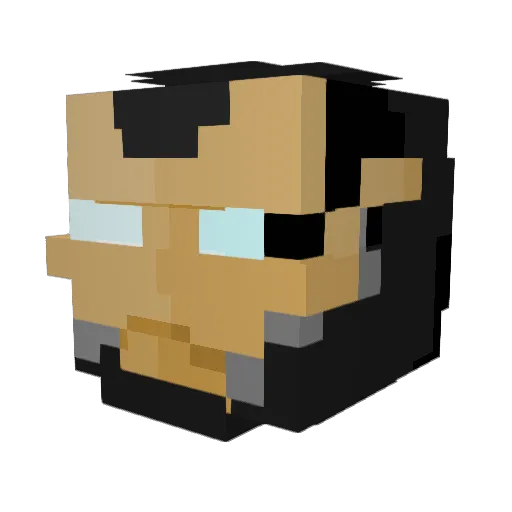 FlaminCaravan Minecraft avatar head, 3D render