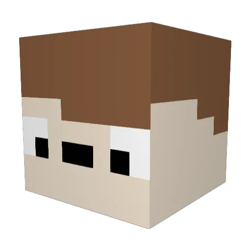 Flamin_tornadoYT Minecraft avatar head, 3D render