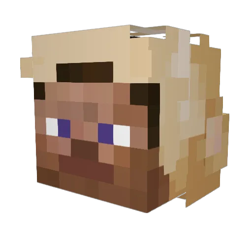 Flamindy Minecraft avatar head, 3D render