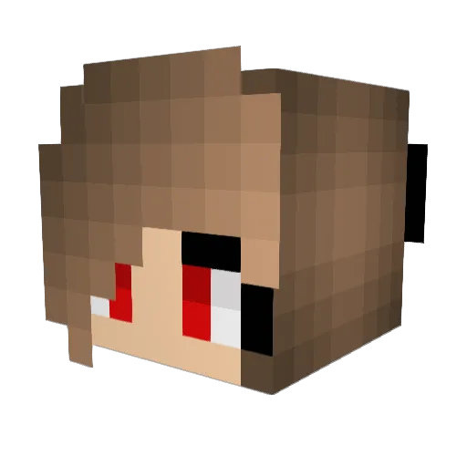 FlamingAngelPop Minecraft avatar head, 3D render