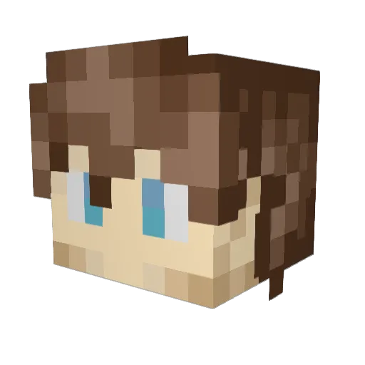 FlamingAsasinYT Minecraft avatar head, 3D render