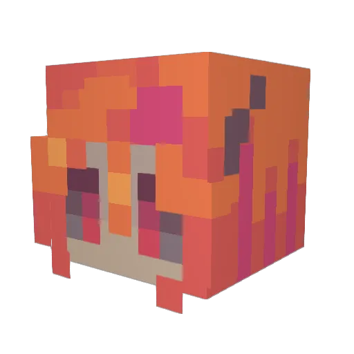 FlamingDev03 Minecraft avatar head, 3D render
