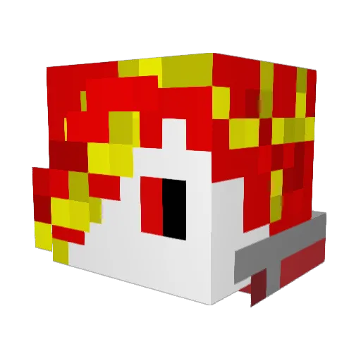 FlamingDevil03 Minecraft avatar head, 3D render