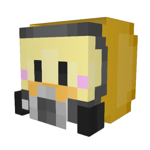 FlamingHotSushi Minecraft avatar head, 3D render