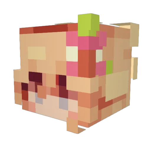 FlamingJoy67 Minecraft avatar head, 3D render
