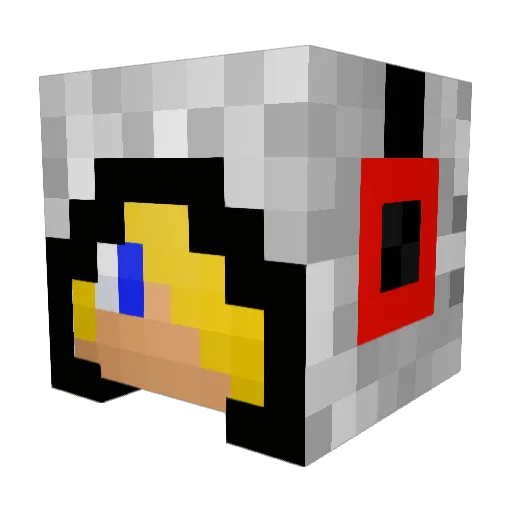 FlamingMelons Minecraft avatar head, 3D render