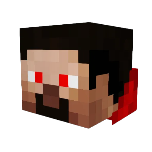 FlamingMonkey82 Minecraft avatar head, 3D render