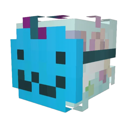 FlamingSpark_ Minecraft avatar head, 3D render