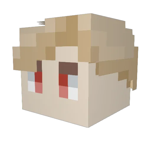 FlamingWolfBoy Minecraft avatar head, 3D render