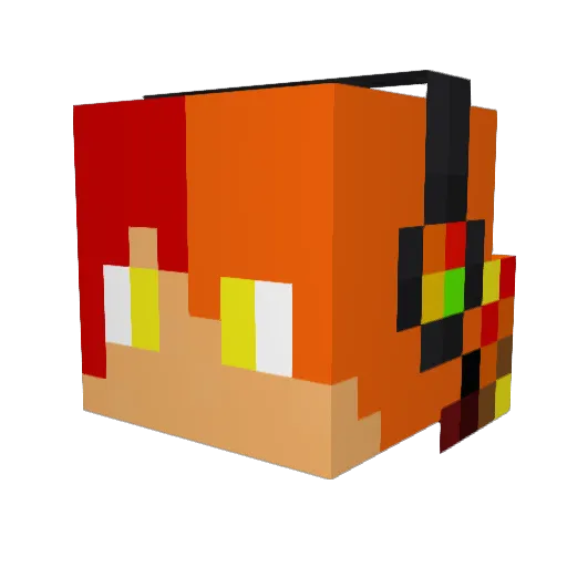 Flaming_Skittles Minecraft avatar head, 3D render