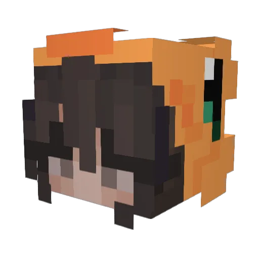 Flaming_neo Minecraft avatar head, 3D render