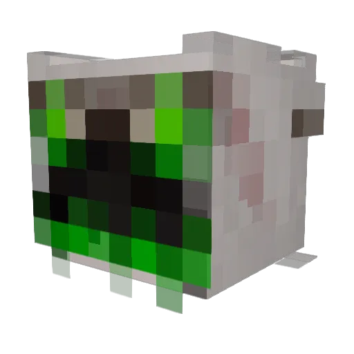 Flamingconfetti Minecraft avatar head, 3D render