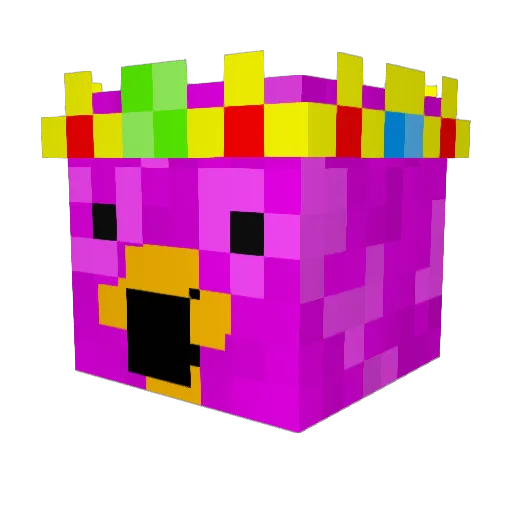 Flamingo_King_1 Minecraft avatar head, 3D render