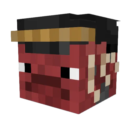 Flamingo_ThePink Minecraft avatar head, 3D render