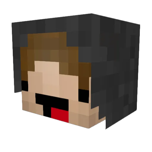 Flamingskull13 Minecraft avatar head, 3D render