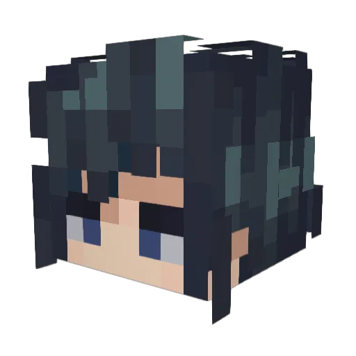 Flaminhawk Minecraft avatar head, 3D render