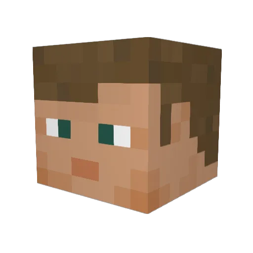 Flamishman Minecraft avatar head, 3D render
